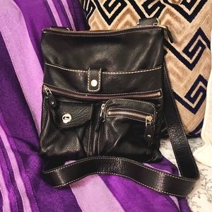 Roots Black Crossbody Purse